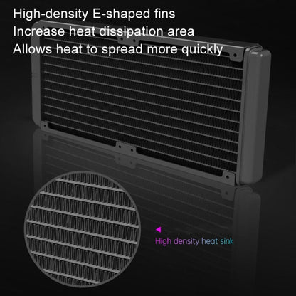 COOLMOON CM-YM-240T Digital ARGB Lens Edition Integrated Water Cooling CPU Cooler Temperature Display CPU Fan(White)