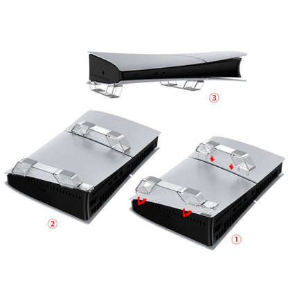 For Sony PS5 Slim DOBE TP5-3582 Game Console Horizontal Storage Holder(Transparent)