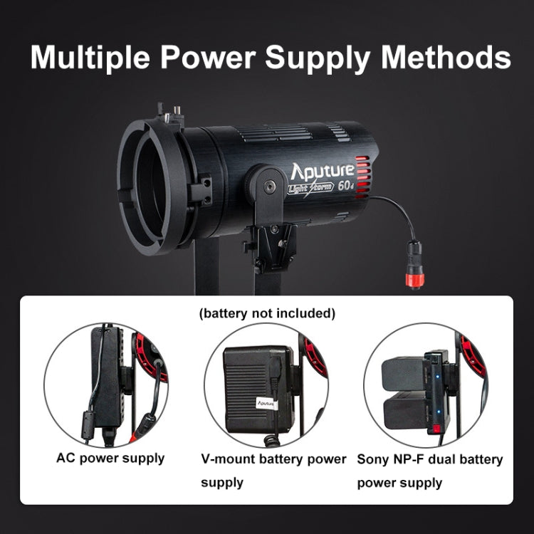 Aputure Adjustable Focus LED Photography Light Indoor Interview Video Live Fill Light, Spec: LS 60x