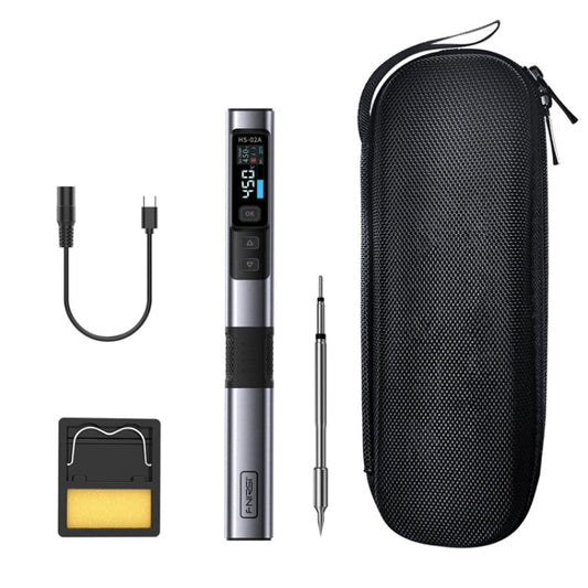 FNIRSI Kit de Fer à Souder Portable à Température Constante, Modèle : HS-02A Pointe Ronde Standard-B