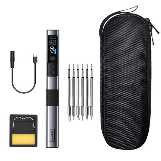 Kit de fer à souder portable à température constante FNIRSI, modèle : HS-02A Standard 6 têtes