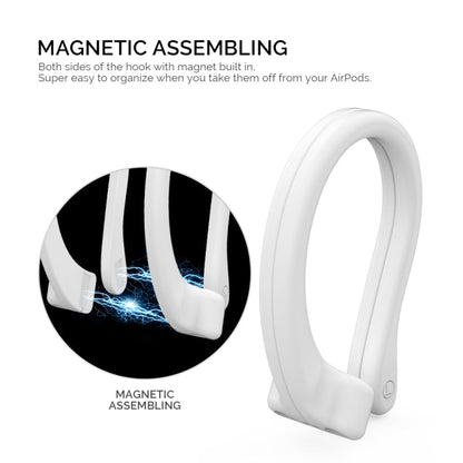 AhaStyle PT78 1pair Wireless Earphones Magnetic Silicone Storage Anti-Loss Earhooks For Apple AirPods 1 / 2 / 3 / Pro / Pro 2(Pink)