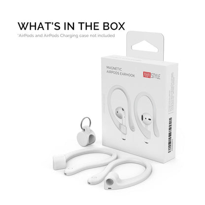 AhaStyle PT78 1pair Wireless Earphones Magnetic Silicone Storage Anti-Loss Earhooks For Apple AirPods 1 / 2 / 3 / Pro / Pro 2(Pink)