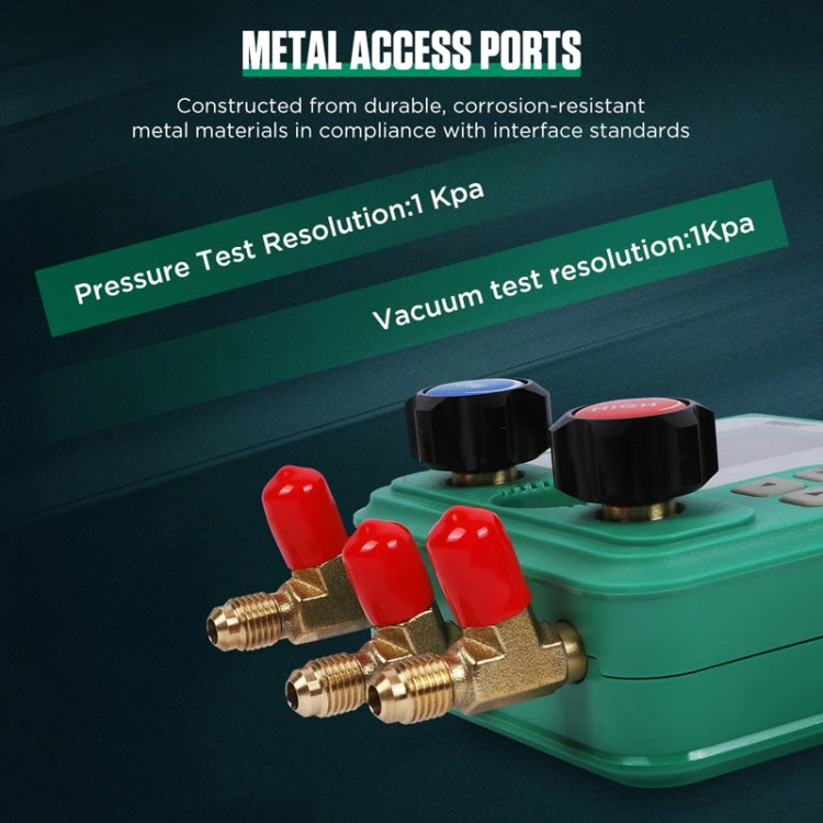 2pcs / Set DUOYI DY523 Automotive Vacuum Pressure Gauge Liquid Charge Fluorine Repair Electronic Refrigerant Meter