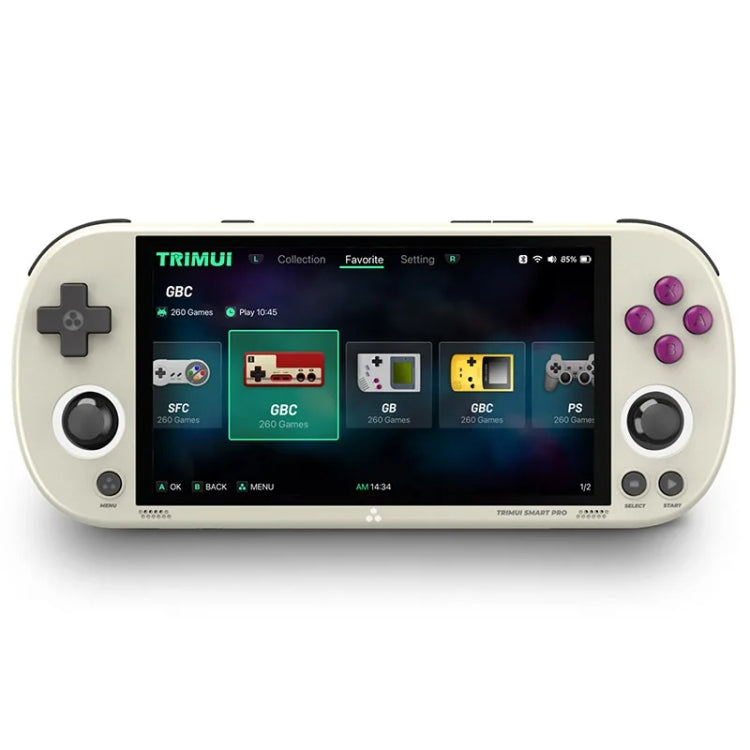 Trimui Smart Pro Console de Jeu Portable Écran IPS 4,96 Pouces Système Linux Open Source 64 Go (Gris)