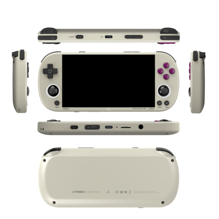 Trimui Smart Pro Console de Jeu Portable Écran IPS 4,96 Pouces Système Linux Open Source 64 Go (Gris)