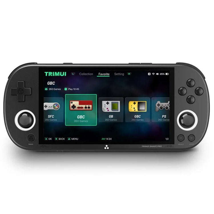 Console de jeu portable Trimui Smart Pro avec écran IPS de 4,96 pouces, système Linux open source, 256 Go (noir)