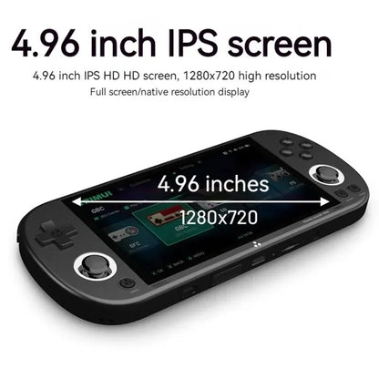 Console de jeu portable Trimui Smart Pro 4,96 pouces avec écran IPS, système Linux Open Source 256 Go (gris)