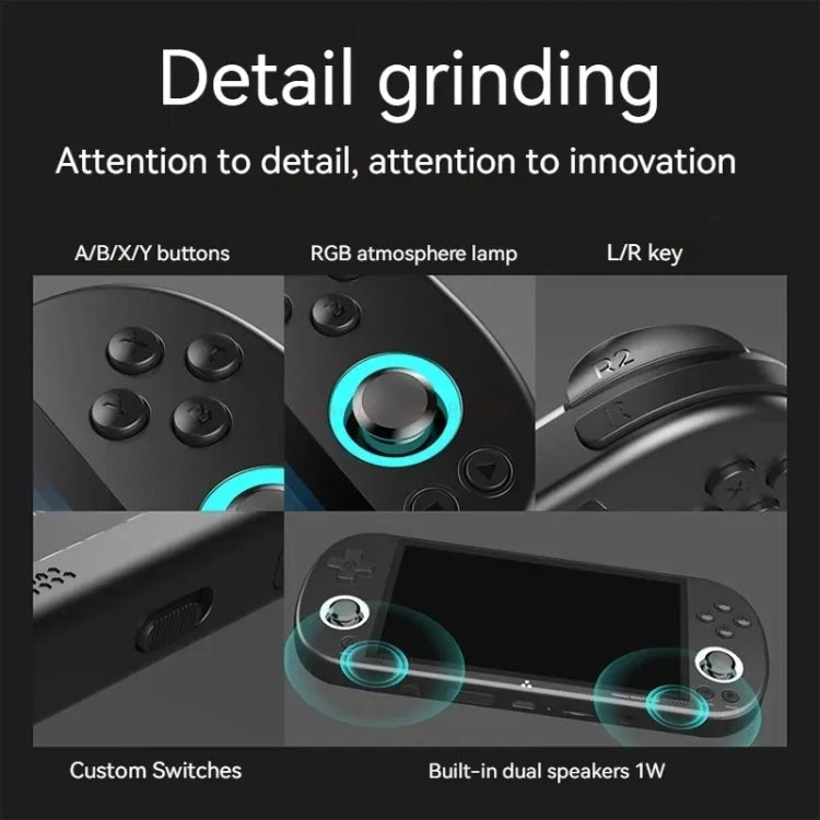 Console de jeu portable Trimui Smart Pro avec écran IPS de 4,96 pouces, système Linux open source, 256 Go (noir)