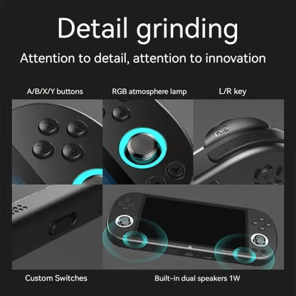Console de jeu portable Trimui Smart Pro avec écran IPS de 4,96 pouces, système Linux open source, 128 Go (blanc)