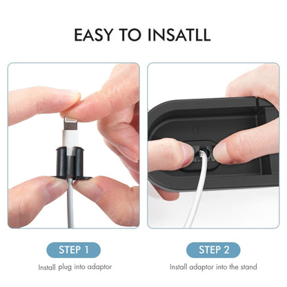 AhaStyle PT28-3 For iPhone / Apple Watch / AirPods 3 In 1 Silicone Desktop Charging Storage Base Bracket(Black)