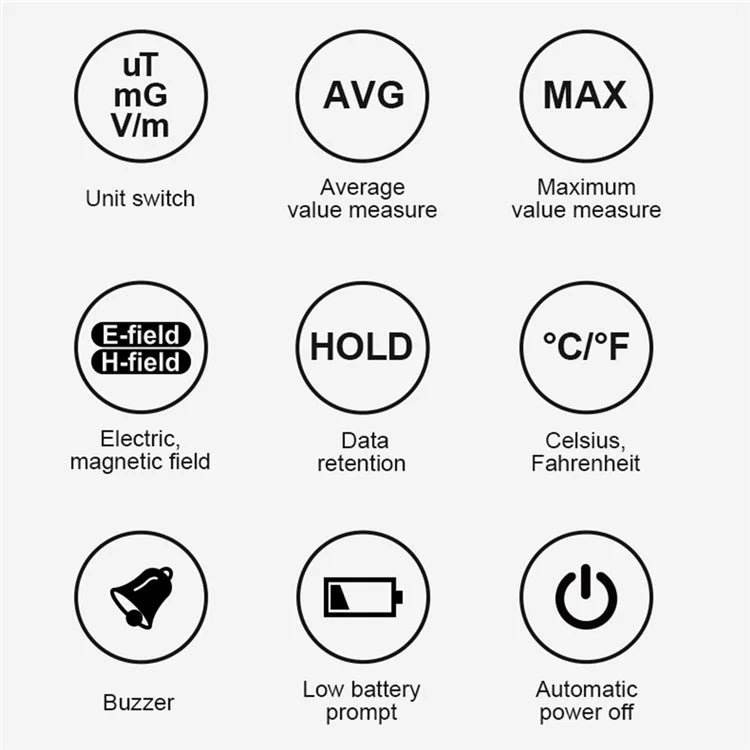 Détecteur de rayonnement électromagnétique MESTEK EMF01 Sonde de détection 3 axes haute sensibilité