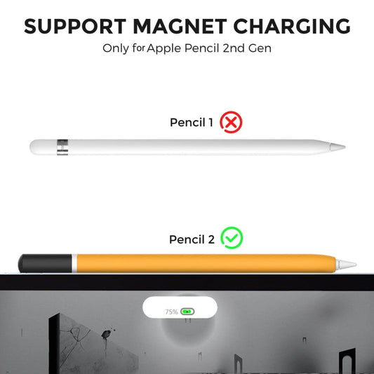 For Apple Pencil 2 AhaStyle JY16-2 Silicone Case Retro Non-slip and Anti-drop Pen Cover(Midnight Blue)