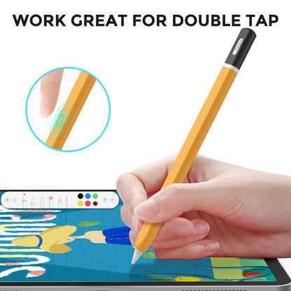 For Apple Pencil 2 AhaStyle JY16-2 Silicone Case Retro Non-slip and Anti-drop Pen Cover(Grey)