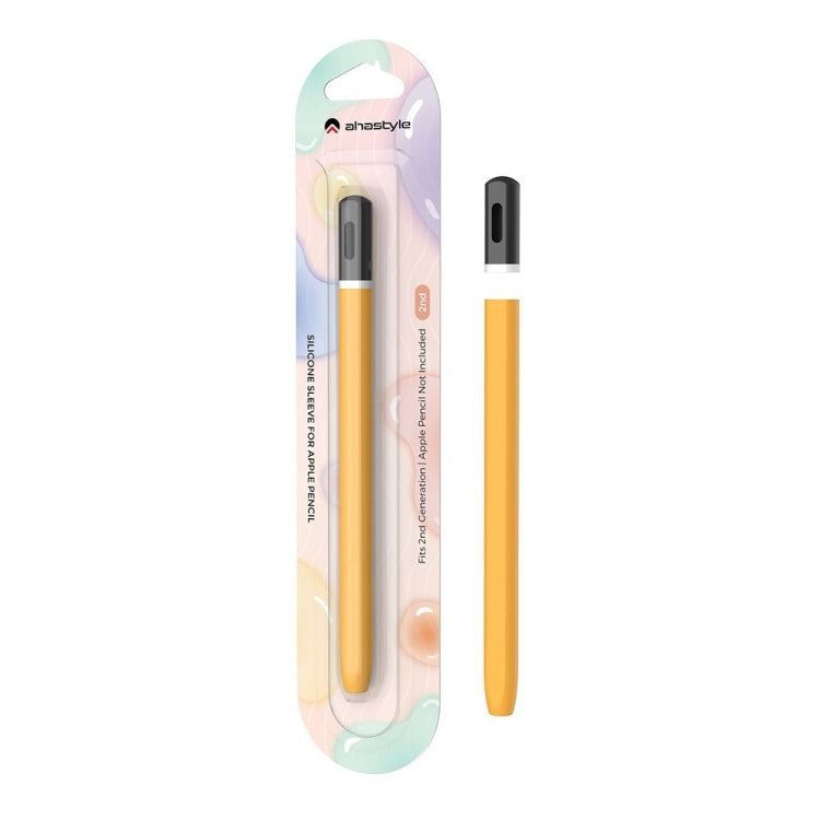 For Apple Pencil 2 AhaStyle JY16-2 Silicone Case Retro Non-slip and Anti-drop Pen Cover(Grey)