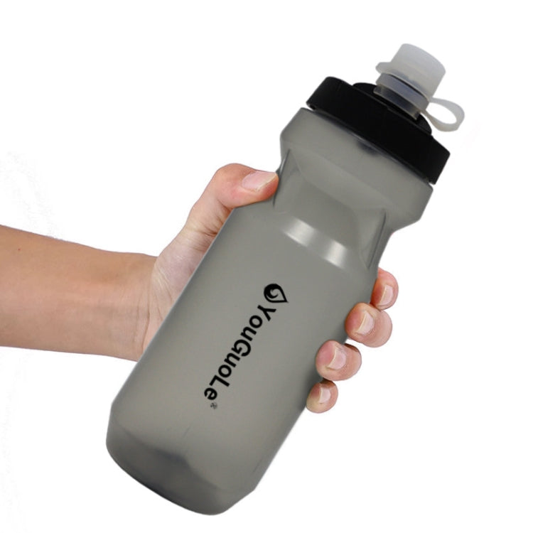YouGuoLe 600ml PP5 Plastic Outdoor Bicycle Cycling Fitness Squeeze Water Cup(Black)