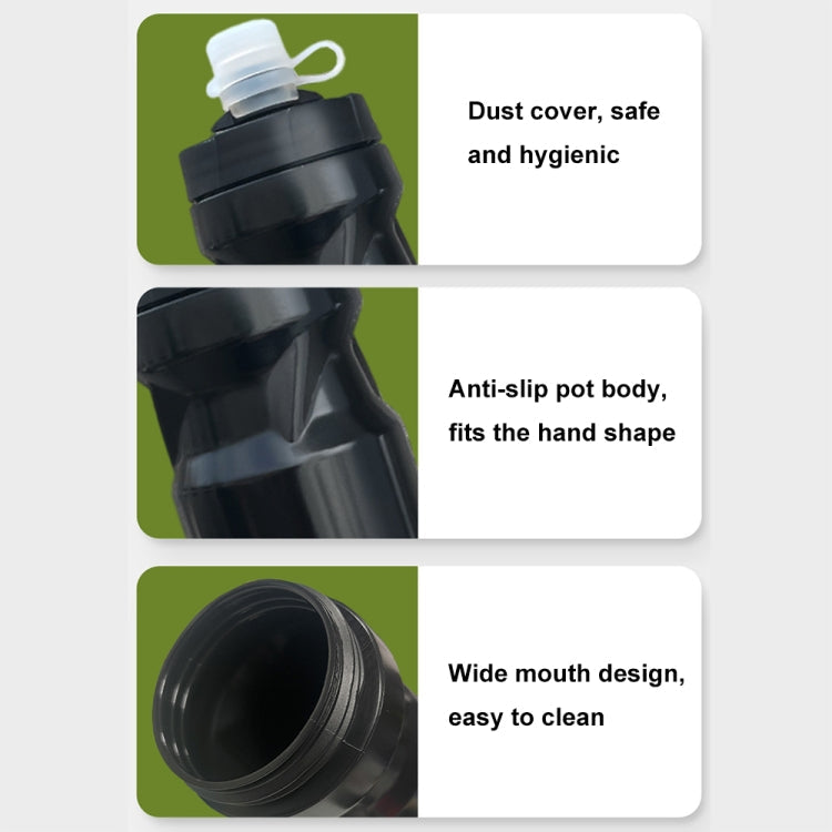 YouGuoLe 600ml PP5 Plastic Outdoor Bicycle Cycling Fitness Squeeze Water Cup(Black)