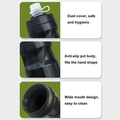 YouGuoLe 600ml PP5 Plastic Outdoor Bicycle Cycling Fitness Squeeze Water Cup(Pink)