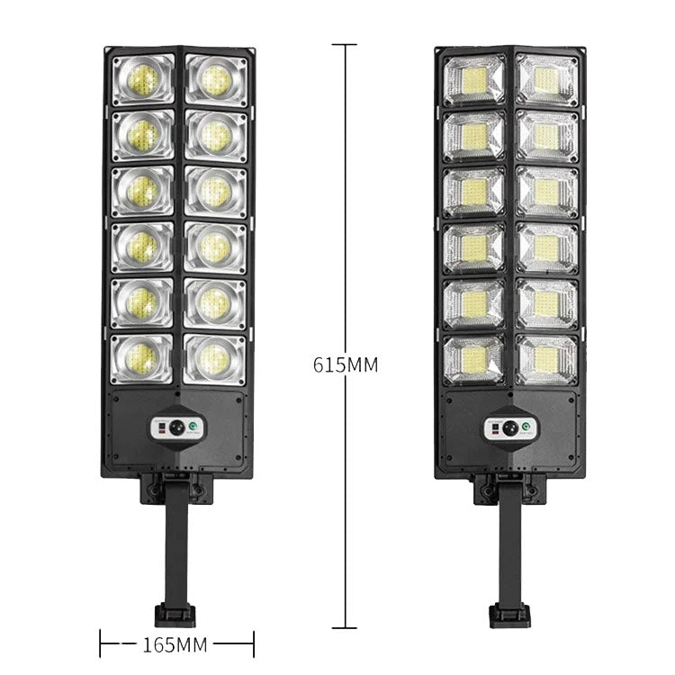 E-SMARTER W789A-6 LED Strong Light Double Row Solar Garden Light Induction Street Lamps