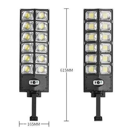 E-SMARTER W789A-6 LED Strong Light Double Row Solar Garden Light Induction Street Lamps