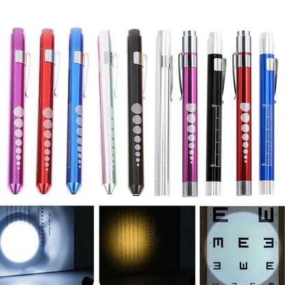 E-SMARTER Multifunctional Pen Flashlight Graduated LED Penlight, Color Random Delivery, Style: Convex Head Yellow Light