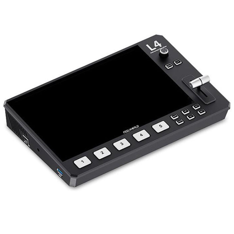FEELWORLD L4 Multi-Camera Video Mixer Switcher 10.1" Touch Screen USB 3.0 Fast Streaming(US Plug)