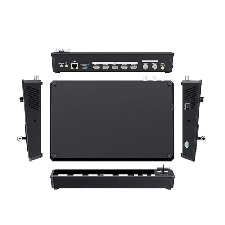 FEELWORLD L4 Multi-Camera Video Mixer Switcher 10.1" Touch Screen USB 3.0 Fast Streaming(US Plug)