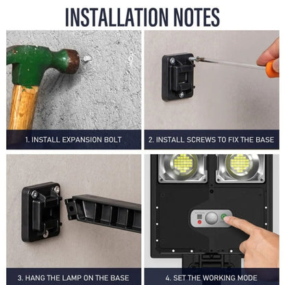 E-SMARTER W776B LED Solar Garden Light Sensing Lamp With Remote Control