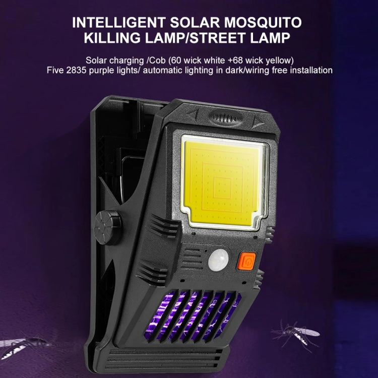 E-SMARTER W7104-1 Patch Solar Wall Lamp With Clip Mosquito Killer Lamp Portable Body Sensor Outdoor Garden Light