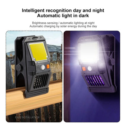 E-SMARTER W7104-1 Patch Solar Wall Lamp With Clip Mosquito Killer Lamp Portable Body Sensor Outdoor Garden Light