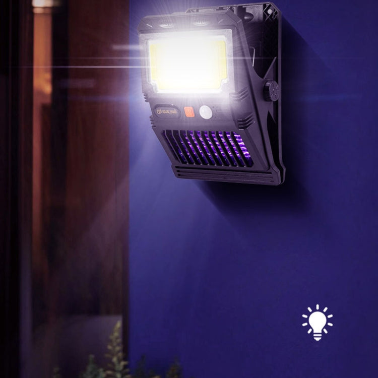 E-SMARTER W7105-2 COB Solar Wall Lamp With Clip Mosquito Killer Lamp Portable Body Sensor Outdoor Garden Light