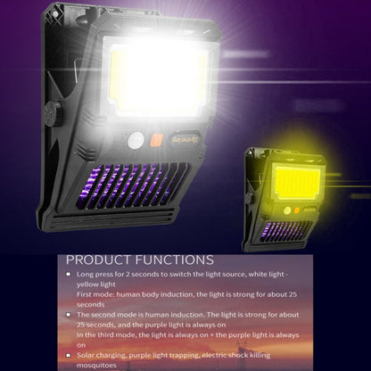 E-SMARTER W7105-1 Patch Solar Wall Lamp With Clip Mosquito Killer Lamp Portable Body Sensor Outdoor Garden Light
