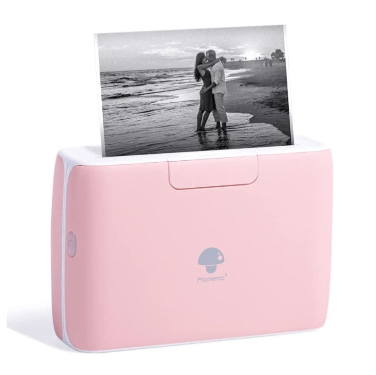 Imprimante thermique Phomemo M04S, compatible avec une largeur d'impression de 4 pouces, imprimante sans encre Bluetooth 300 dpi (rose)