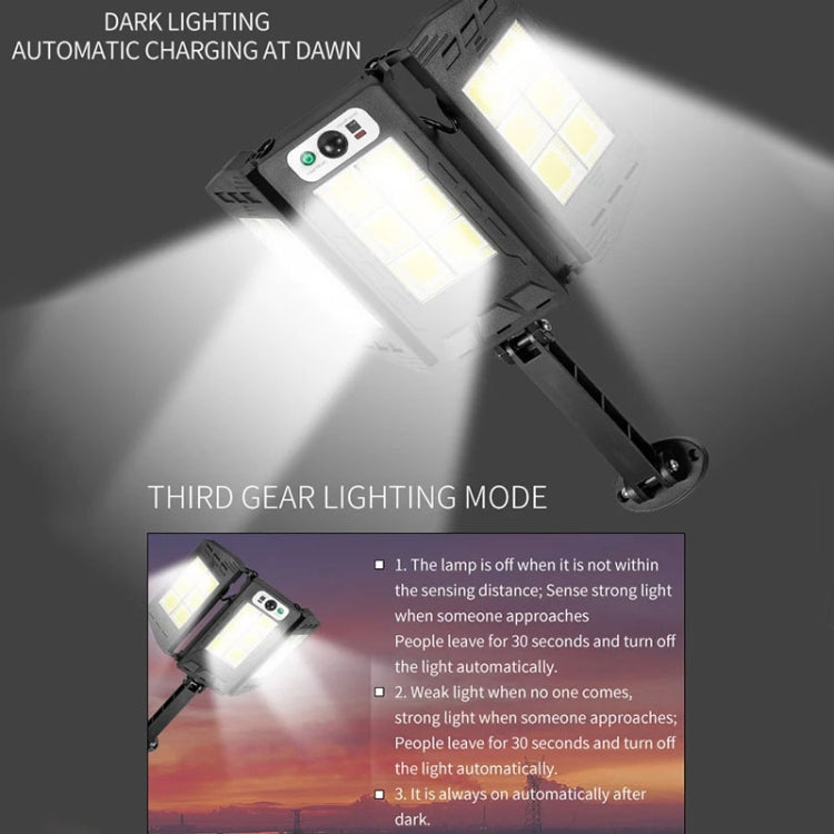 E-SMARTER W796-6 Solar Induction Courtyard Wall Light Smart Outdoor Lamp With Remote Control