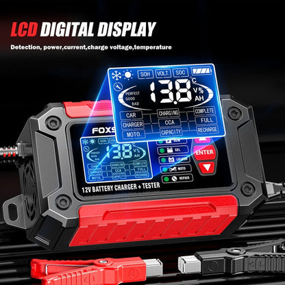 FOXSUR Cars Motorcycles 12V Lithium Cattery Charger With Battery Detection(AU Plug)