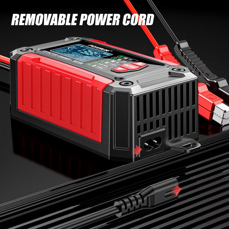 FOXSUR Cars Motorcycles 12V Lithium Cattery Charger With Battery Detection(EU Plug)