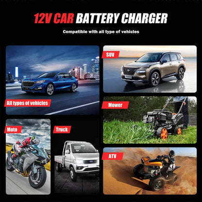 FOXSUR Cars Motorcycles 12V Lithium Cattery Charger With Battery Detection(EU Plug)