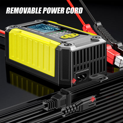 FOXSUR Cars Motorcycles 12V Lithium Cattery Charger With Battery Detection(EU Plug)