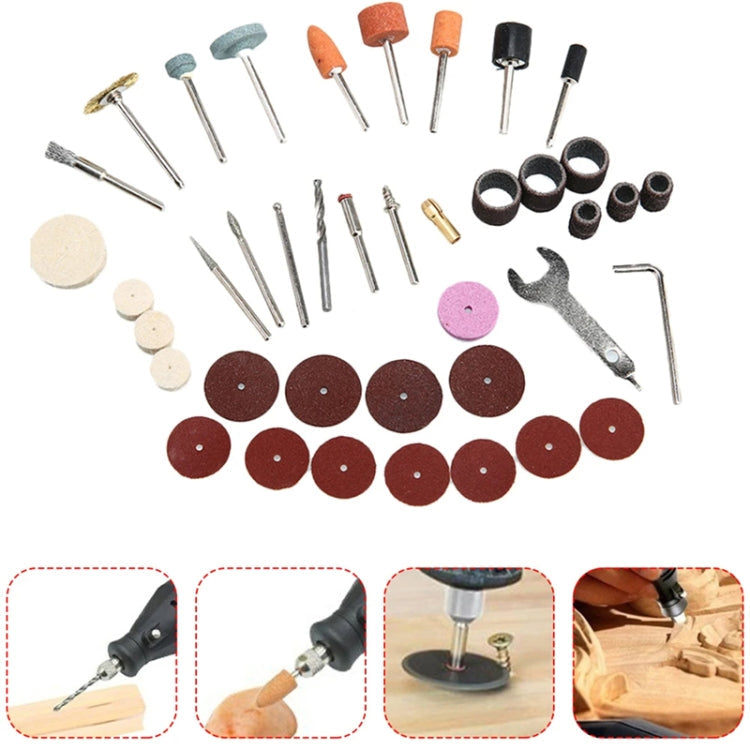 VICOVER Small Adjustable Speed Electrical Grinder Set Jade Carving Pen Polishing Tool EU Plug, Model: 100pcs Parts+Soft Shaft