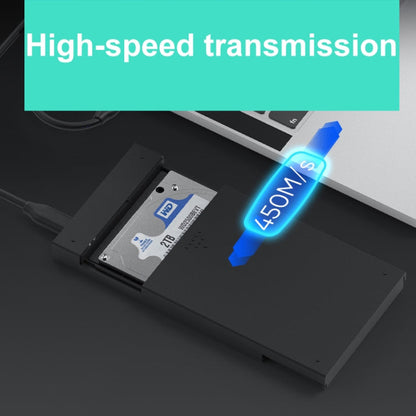Blueendless MR23S 2.5-inch SATA Mobile Hard Disk Enclosure Tool-free Laptop External SSD, Spec: Type-C