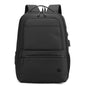WEPOWER Men Expanded Casual Double Shoulder Bag Multifunctional USB Charging Backpack(Black)