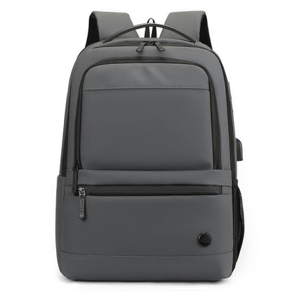 WEPOWER Men Expanded Casual Double Shoulder Bag Multifunctional USB Charging Backpack(Grey)