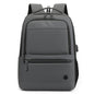 WEPOWER Men Expanded Casual Double Shoulder Bag Multifunctional USB Charging Backpack(Grey)