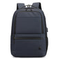 WEPOWER Men Expanded Casual Double Shoulder Bag Multifunctional USB Charging Backpack(Dark Blue)