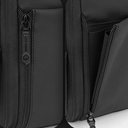 WEPOWER Men Expanded Casual Double Shoulder Bag Multifunctional USB Charging Backpack(Dark Blue)