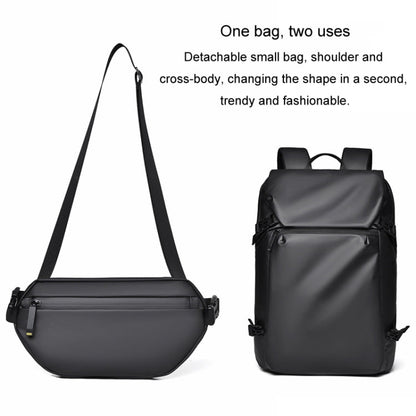 WEPOWER Men Double Shoulder Bag Large-capacity Computer Bag Traveling Backpack(Grey)