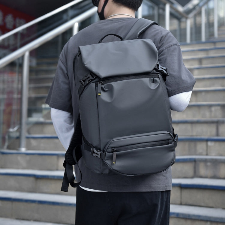 WEPOWER Men Double Shoulder Bag Large-capacity Computer Bag Traveling Backpack(Grey)