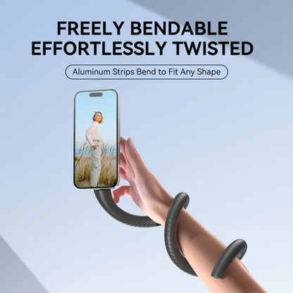 TELESIN P3-FM-01 Flexible Magnetic Fast Disassembly Magsafe Mobile Phone Bracket Sports Camera Entangled Fixed Holder(Grey)