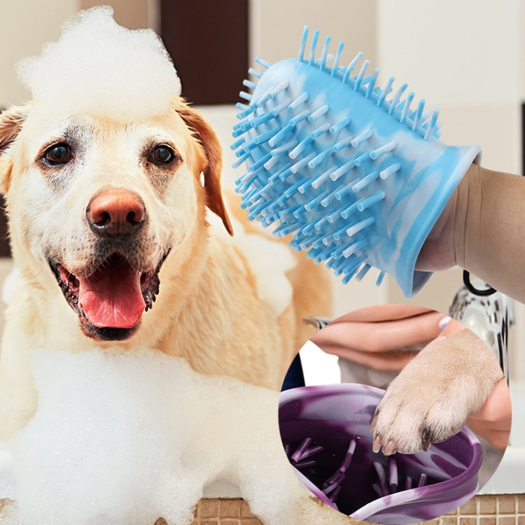 Histotree Pet Foot Washing Cup Multifunctional Dog Paw Cleaning Brush, Color: Small (Blue)