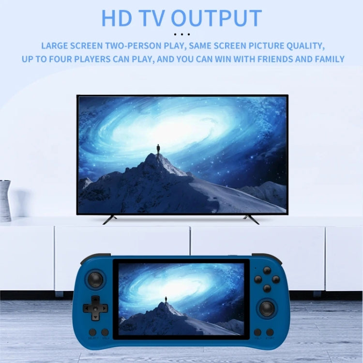 POWKIDDY X55 Game Console 5.5 Inch 1280 X 720 IPS Screen RK3566 Linux System Open-Source Retro Video Player 16GB+256GB(Black)